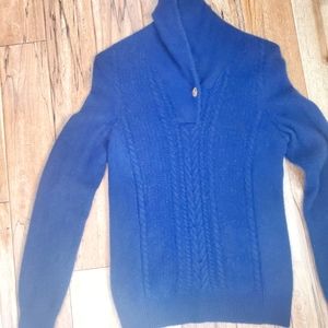 Lilly Pulitzer 100%Cashmere high neck metal closure  vintage sweater womens SZ M